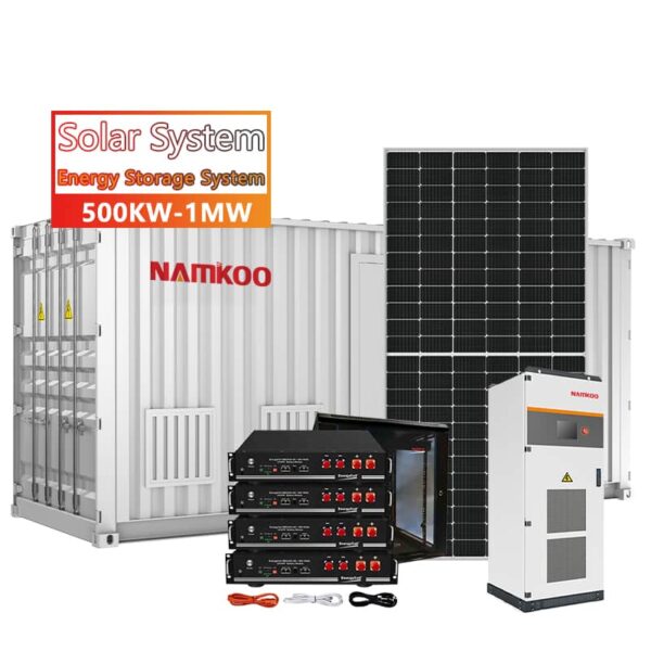Newest ESS Europe 100kw 500kw 1mw All In One Solar System Kit 3 Phase Solar System Industrial Hybrid...