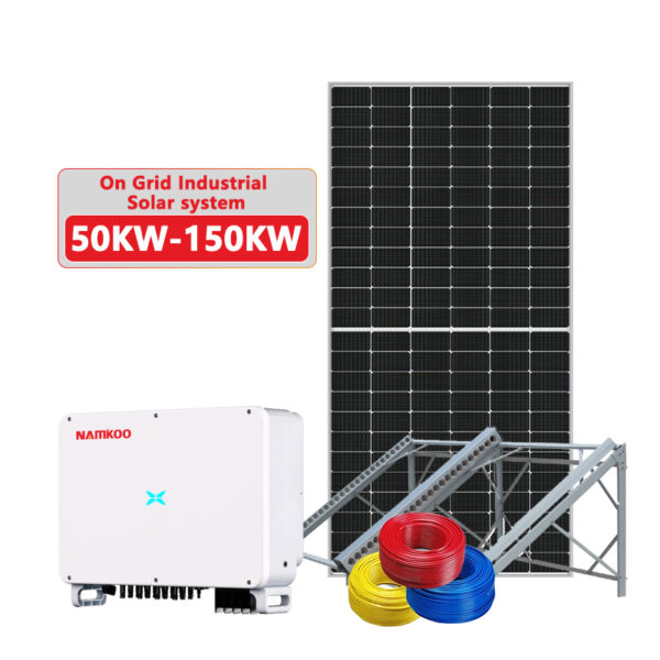 50 kw 100kw On grid tie roof ground Solar Energy System with Solar PV Panels kit
