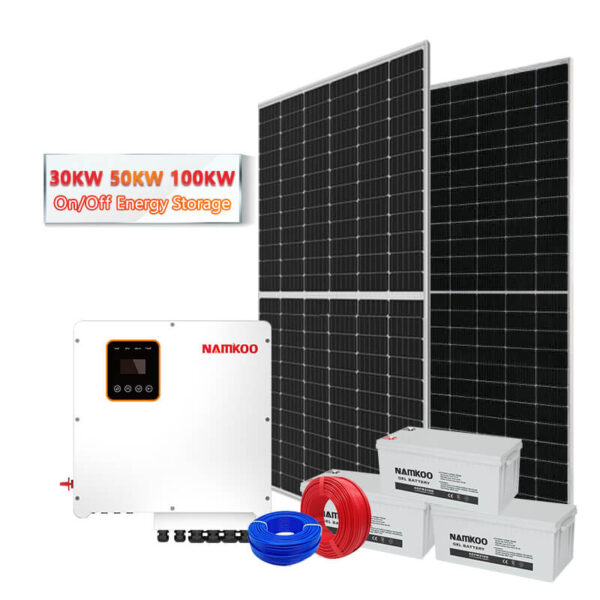 Factory Commercial 30kW 50kW 100KW 3 Phase Hybrid Solar Energy Storage System